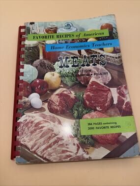 Favorite Recipes of American Home Economics Teachers Meats Spiral Cookbook 1962